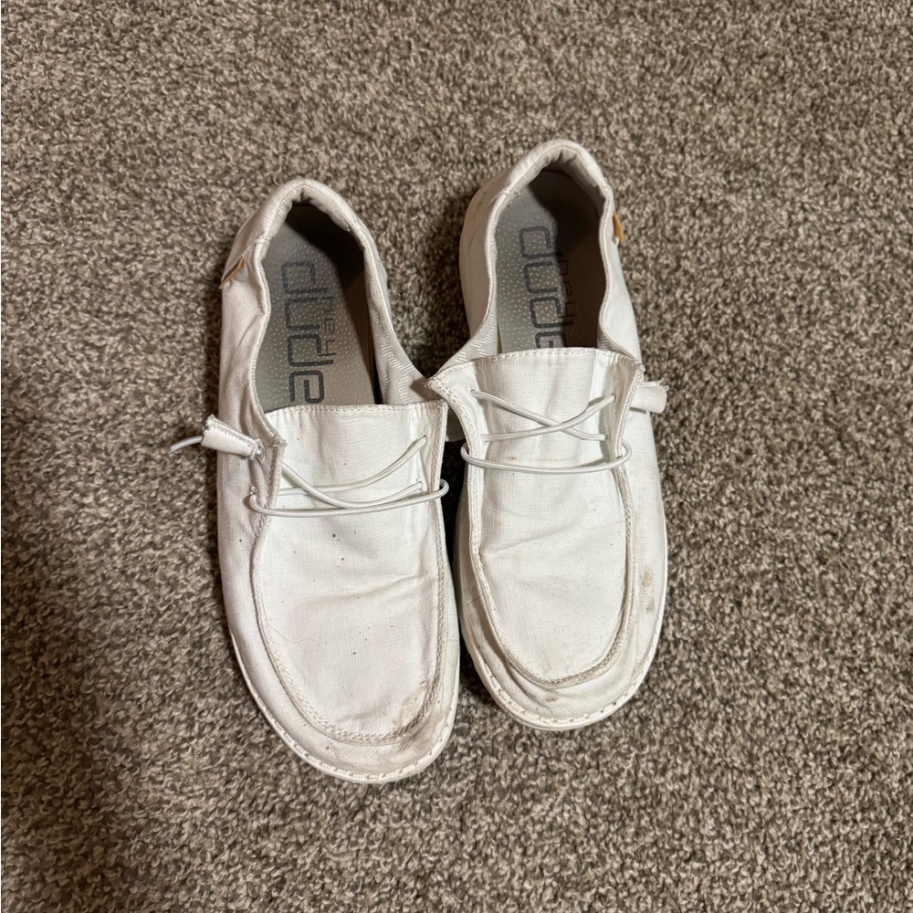 Hey Dude Women's White Loafers